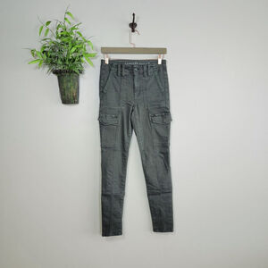 American Eagle Skinny Cargo Utility Jeans Pants Hi Rise Jegging Dark Green AE 4
